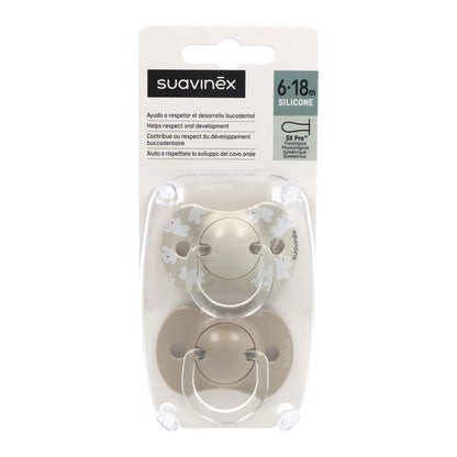 Ciuccio fisiologico in silicone Suavinex 6-18m X2
