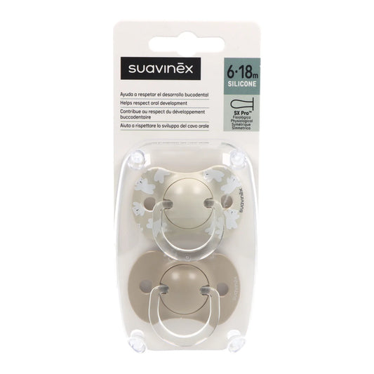 Ciuccio fisiologico in silicone Suavinex 6-18m X2