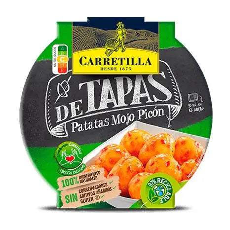 Carrello per patate Mojo con coperchi Carrello per uccelli 8 unità da 250 GR Ingredienti naturali, senza conservanti (senza glutine)