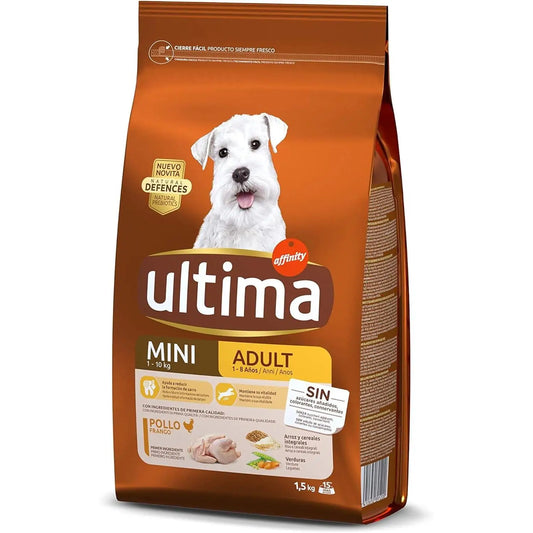 ULTIMA Alimento per mini cani adulti al pollo - Sacchetto da 1,5 kg