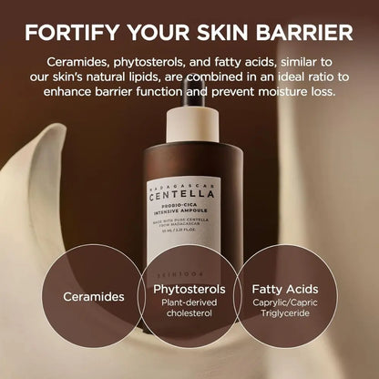 SKIN1004 Madagascar Centella Probio‑Cica Intensive Ampoule 50 ml | Siero coreano intensivo con centella fermentata, probiotici e ceramidi per idratare e lenire la pelle sensibile