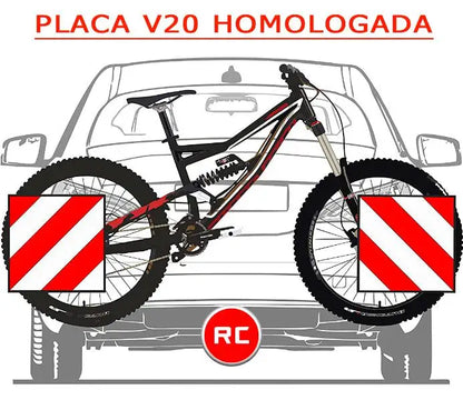 Piastra flessibile in ABS V20. Portabici speciale e carico in uscita. 50 x 50 cm APPROVATO. con protezione anti-graffio.