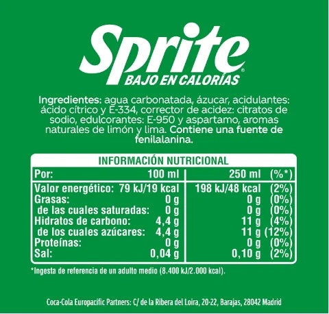 Sprite al Lime e Limone, Bevanda Analcolica a Basso Contenuto Calorico, 12 Lattine da 500 ml | Bevanda rinfrescante al gusto di limone e lime