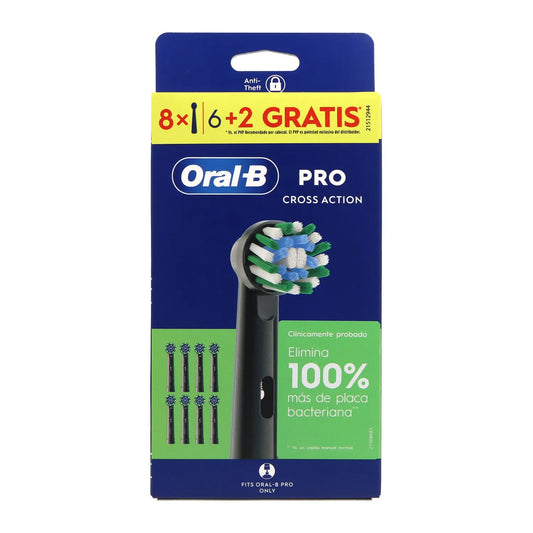 Oral-B Pro CrossAction Ricariche per Spazzolino Elettrico 6+2 Testine