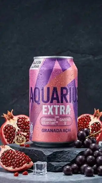 Aquarius Extra Granada Açaí, NUOVA Bevanda a Basso Contenuto Calorico, 24x330 ml