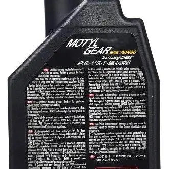 MOTUL MOTYLGEAR 75W-90. 
 Lubrificante per cambio e differenziale 
 Tecnosintesi ® 
 Contenitore da 1 litro.