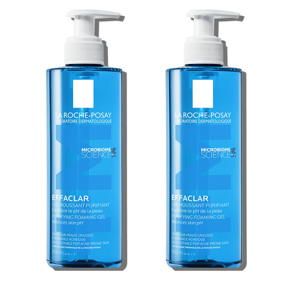 La Roche-Posay Effaclar +M Detergente Purificante Pacco Risparmio 2 unità 800 ml Detergente per Pelle Grassa