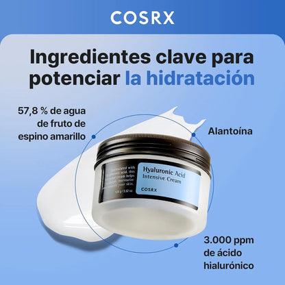 COSRX Crema Intensiva all'Acido Ialuronico 100 ml | Crema viso intensiva con acido ialuronico, idratazione profonda e comfort per la pelle secca e disidratata