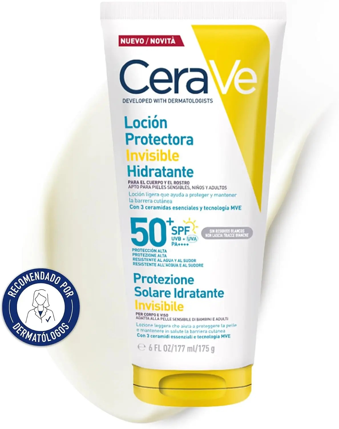 CeraVe - Lozione Protettiva Idratante Invisibile SPF 50 (177 ml)