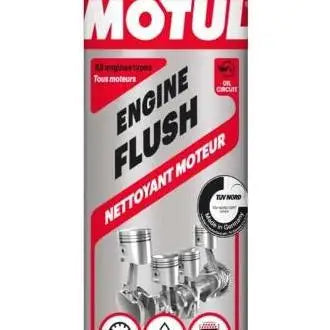 MOTUL FLUSH PER MOTORE AUTO 
 Additivo detergente per motore da aggiungere all'olio motore prima 
 cambio 
 Per motori a benzina e diesel 
 Contenitore da 300 ml