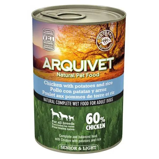 Arquivet Cibo Umido per Cani Senior & Light Pollo (Cani, Cibo, Cibo Umido) - 400 GR