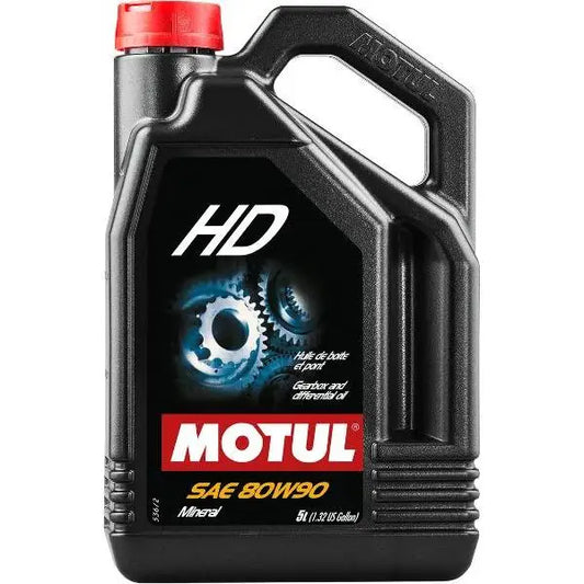 MOTUL HD 80W-90 
 Lubrificante per cambi e differenziali 
 Pressione estrema 
 Minerale. 
 Contenitore da 5 litri.