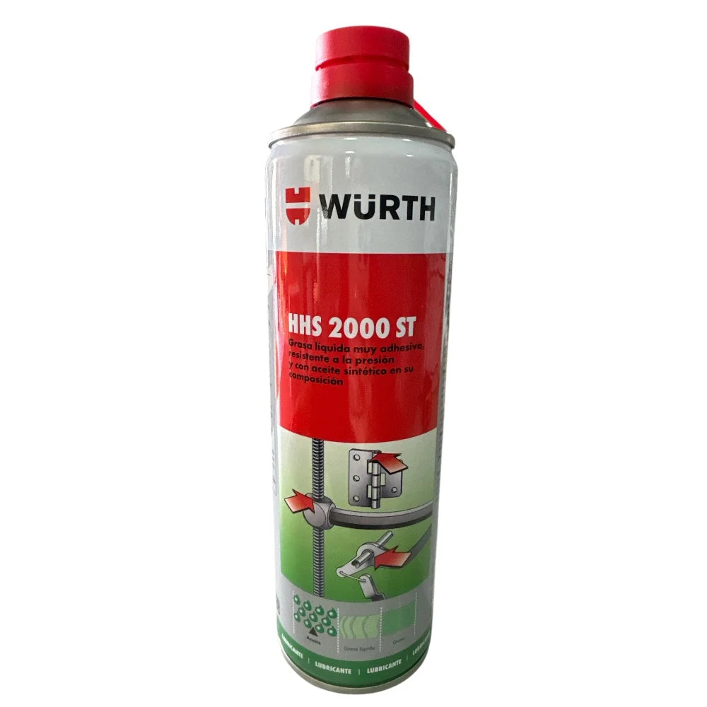 Grassa Liquida Universale HHS 2000 ST 500ml Würth - Lubrificante Adesivo, Olio Sintetico, Alta Adesione - Resistente ad alte pressioni e temperature - Lubrifica, protegge e previene la corrosione, privo di siliconi, resine e