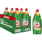 Fairy Ultra Power Original Detersivo Liquido per Piatti 6x654ML Formula Efficace che Lascia i Piatti Brillanti, Impressionante Potere Anti-Grasso