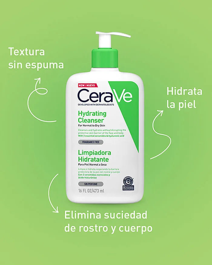 Cerave Detergente idratante per pelle normale a secca 473 ml