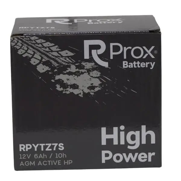 YTZ7S AGM Batteria per Moto ad Alta Potenza 12V 6Ah 130A. Massima Potenza di Avviamento. Batteria RC Prox Prodotta in Europa.