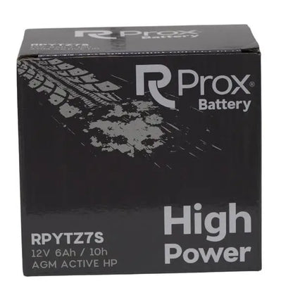YTZ7S AGM Batteria per Moto ad Alta Potenza 12V 6Ah 130A. Massima Potenza di Avviamento. Batteria RC Prox Prodotta in Europa.