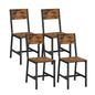 VASAGLE Sedie da pranzo, set di 4, struttura in acciaio, stile industriale, per sala da pranzo, soggiorno, cucina, marrone rustico e nero