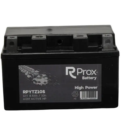 YTZ10S AGM Batteria per Moto ad Alta Potenza 12V 8,6Ah 190Amp. Massima Potenza di Avviamento. Batteria RC Prox Prodotta in Europa.