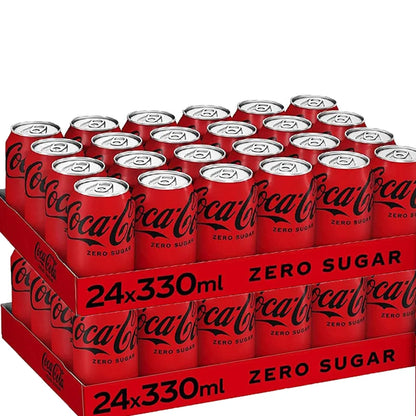 48 lattine di SAPORE ORIGINALE COCA COCA / COCACOLA ZERO, 2 Scatole 24 unità possono 33cl / 330ml, Spedizione dalla Spagna