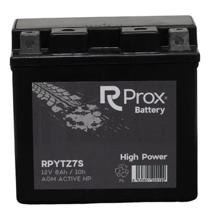 YTZ7S AGM Batteria per Moto ad Alta Potenza 12V 6Ah 130A. Massima Potenza di Avviamento. Batteria RC Prox Prodotta in Europa.