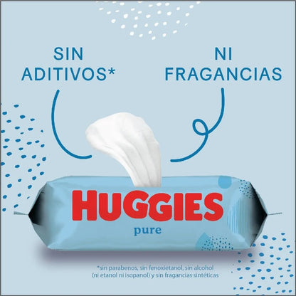 Huggies Salviette Pure per Bambini, con Acqua Pura, 10 Confezioni da 56 Unità