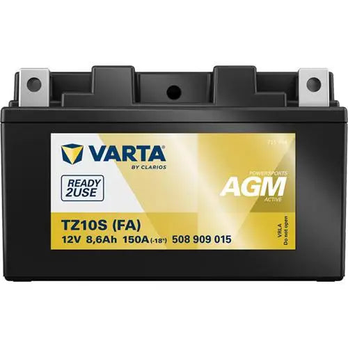 VARTA YTZ10S 12V 9AH 150A +I 
 Powersports AGM Active 508 909 015 
 Misure: 
 Lunghezza 150 mm 
 Larghezza 87 mm 
 Altezza 93 mm