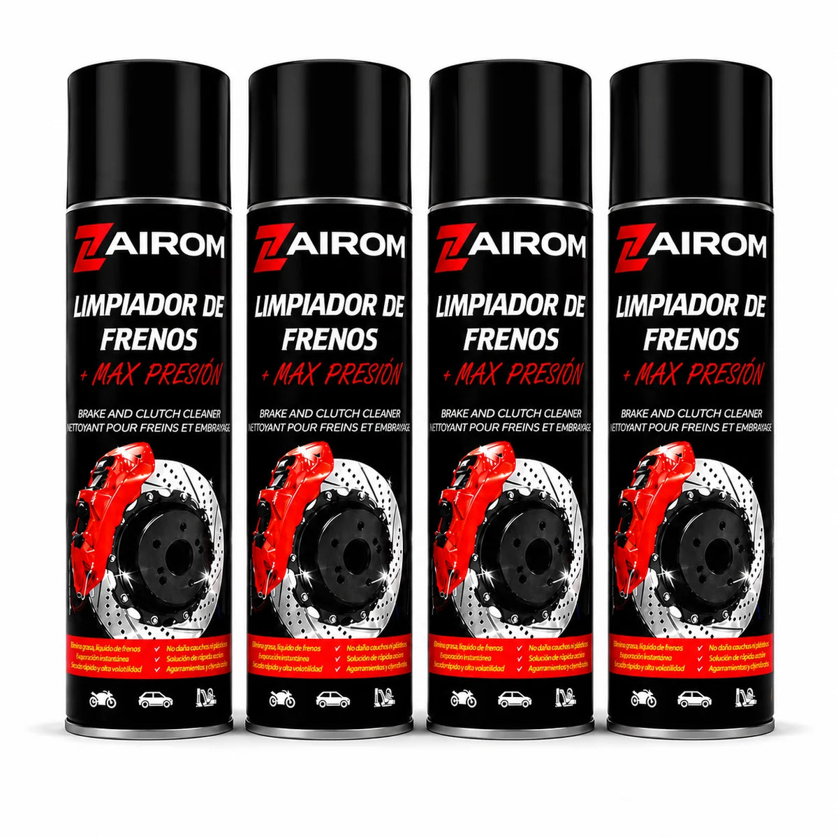 Spray Pulitore Freni 500 ml, Pulisce Freni e Frizione, Asciugatura Rapida Senza Residui, Sgrassatore di Alta Qualità per Auto e Moto - Zairom