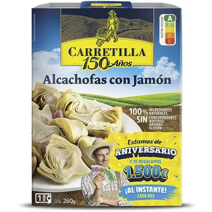 Caricatore di Carciofo con Prosciutto 10 Unità da 260 g Piatti Pronti in 1 Minuto, Ingredienti 100% Naturali, Senza Glutine, Conservanti, Additivi o Aromi.