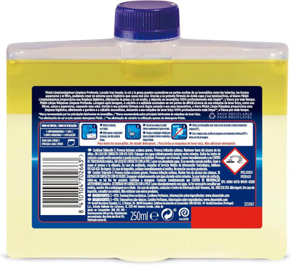 Finish Detergente per Lavastoviglie, Detergente per Lavastoviglie al Profumo di Limone contro cattivi odori, calcare e grasso nella lavastoviglie, 4 unità x 250 ml, Totale 1 litro
