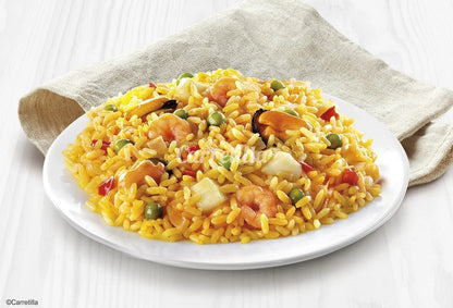 Cartella Paella Marinera 10 unità 250GR 14% Frutti di mare naturali al 100% senza conservanti senza additivi Senza glutine