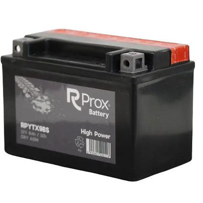 Batteria per moto YTX9-BS AGM ad alta potenza 12V 8Ah 135A. Massima potenza di avviamento. Batteria RC Prox prodotta in Europa.