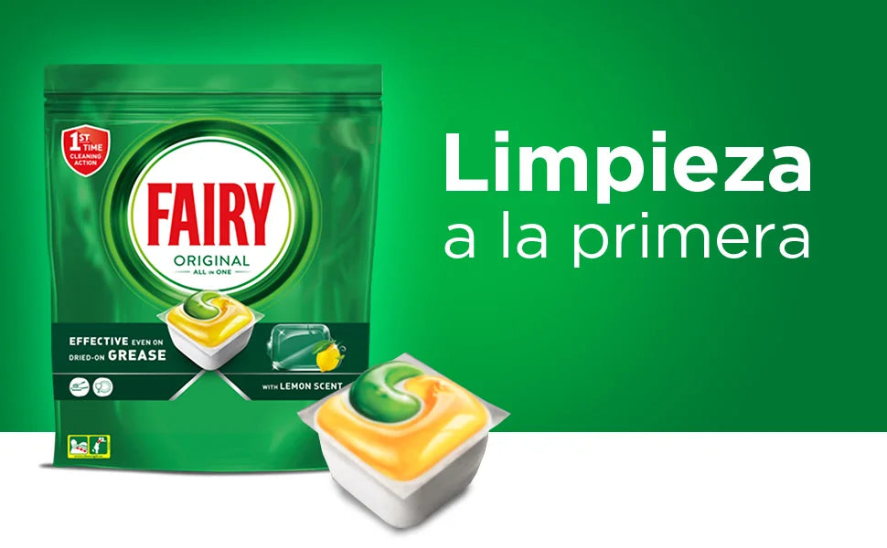 Fairy Original Capsule per Lavastoviglie All-in-One, Limone, 205 Capsule, Efficace Anche su Grassi Secchi