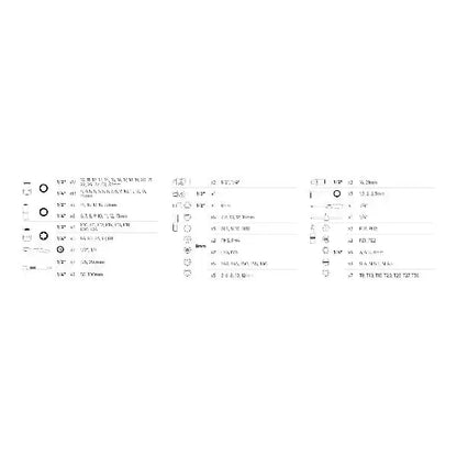 JBM 54036 Valigetta per utensili da 113 pezzi con bussole a 12 lati zincate da 1/4" e 1/2"