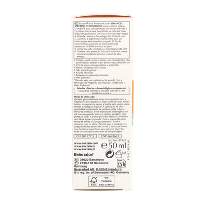 Eucerin Oil Control Tinted Gelcream Dry Touch Medio 50ml