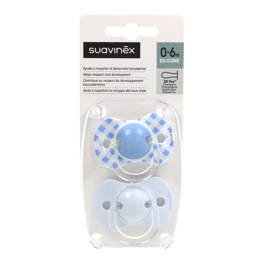 Suavinex Succhietto Fisiologico Sx Pro Silicone 0-6m X2