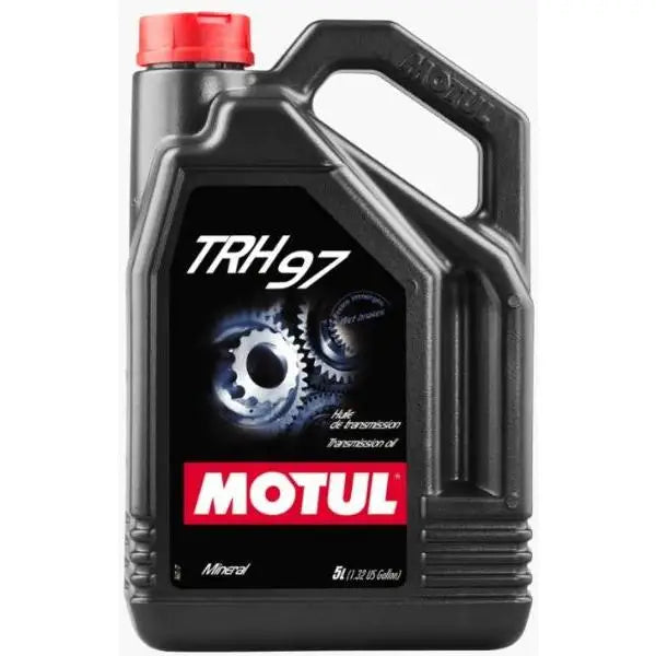 MOTUL TRH 97 
 Lubrificanti per trasmissioni con freni a bagno d'olio e sistemi 
 Sollevatore idraulico per macchine agricole 
 Base Minerale 
 Contenitore da 5 litri.