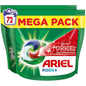 Ariel All in 1 Extra Pods, 72 Capsule + Potente Smacchiatore, Detersivo Liquido per Lavatrice | Pulizia Profonda