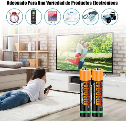 Pile AA e AAA Extrastar da 1,5 V, confezione risparmio da 24, 48 e 60 pezzi. Senza mercurio, non tossiche, adatte a molti dispositivi elettronici e giocattoli. Lunga durata, formato economico famiglia, disponibili due formati
