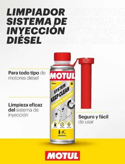 MOTUL ANTI-FUMO DIESEL 
 Pulitore per iniettori e sistemi diesel 
 Additivo per la pulizia preventiva da aggiungere al carburante diesel 
 Contenitore da 300 ml