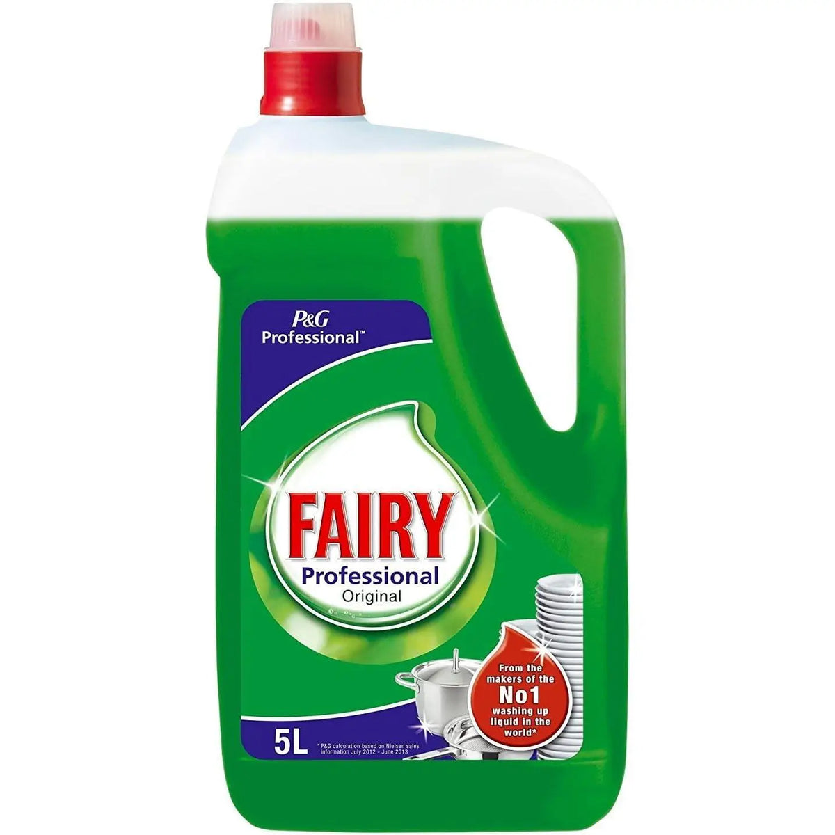 FAIRY Detersivo per lavastoviglie manuale Confezione 2 unità x 5 litri Bassa schiuma Uso professionale