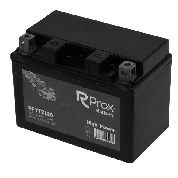 YTZ12S AGM Batteria per Moto ad Alta Potenza 12V 11Ah 210Amp. Massima Potenza di Avviamento. Batteria RC Prox Produzione Europea.