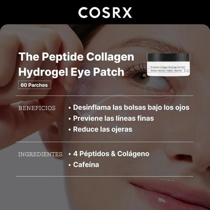 COSRX EYE CONTOUR PACK | Advanced Snail Peptide Eye Contour 25 ml + Patch al Collagene con Peptidi Rosa (60 unità) per borse, occhiaie e linee sottili