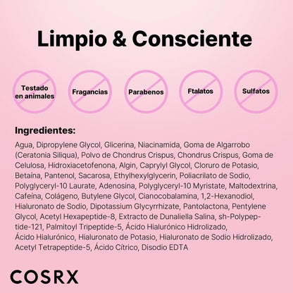COSRX Pink Peptide Collagen Eye Patches 60 unità | Hydrogel con caffeina