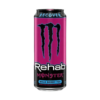 Monster - Monster Rehab Wild Berry bevanda energetica senza gas, con tè e vitamine del gruppo B, confezione da 12 lattine da 500 ml