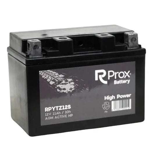 YTZ12S AGM Batteria per Moto ad Alta Potenza 12V 11Ah 210Amp. Massima Potenza di Avviamento. Batteria RC Prox Produzione Europea.