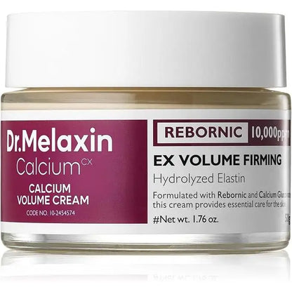 Dr. Melaxin Cemenrete Crema Rassodante Intensa al Calcio | Brevetto REBORNIC 10.000 ppm | Calcio Ionico + Collagene + Elastina + Niacinamide | Rassodante e Volumizzante | Pelle Flaccida e Matura | K-Beauty | 50ml