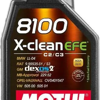 MOTUL 8100 X-CLEAN EFE 5W-30 
 Olio lubrificante per motori a benzina e diesel - Euro 4, 5 e 6 
 100% sintetico 
 Contenitore da 1 litro.