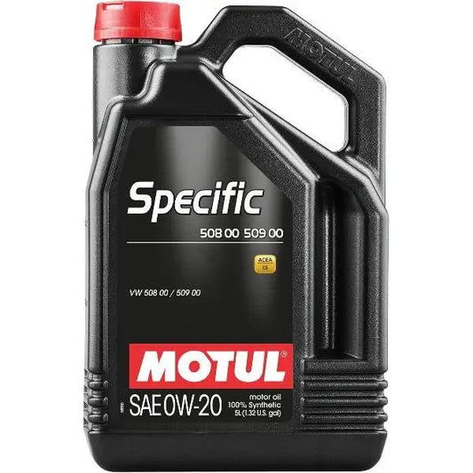 MOTUL SPECIFIC 508 00 509 00 0W-20 
 Olio motore per benzina e diesel - Volkswagen 
 100% sintetico 
 Contenitore da 5 litri.