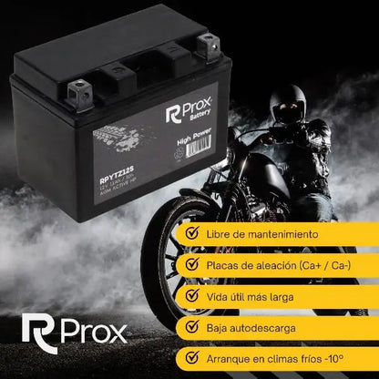 YTZ14S AGM Batteria per Moto ad Alta Potenza 12V 11,2Ah 230Amp. Massima Potenza di Avviamento. Batteria RC Prox Prodotta in Europa.